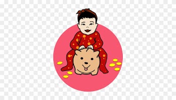 Piggy Bank - Asian Baby Clipart