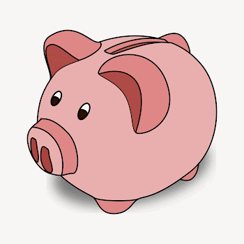 Piggy bank collage element, drawing | Free Vector - rawpixel