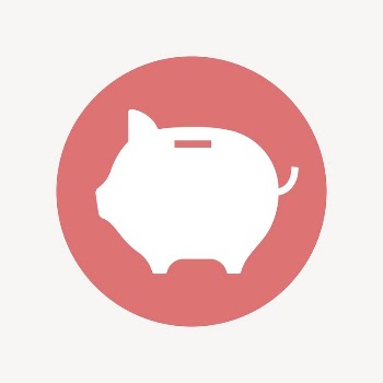 Piggy bank icon badge, flat | Free Icons - rawpixel