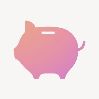 Piggy bank icon, gradient design | Free Icons - rawpixel