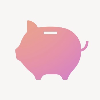 Piggy bank icon, gradient design | Free Icons - rawpixel