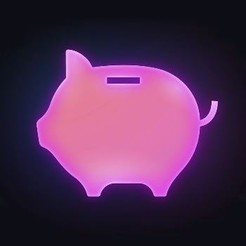 Piggy bank icon, neon glow | Free Icons - rawpixel