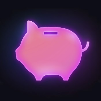 Piggy bank icon, neon glow | Free Icons - rawpixel