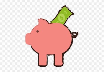 Piggy Bank Money Bill Dollar Sketch - Coin