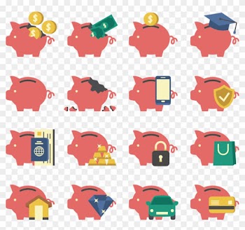 Piggy Bank Saving Money Icon - Icon
