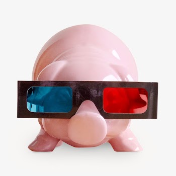 Piggy bank with 3d glasses, | Free Photo - rawpixel