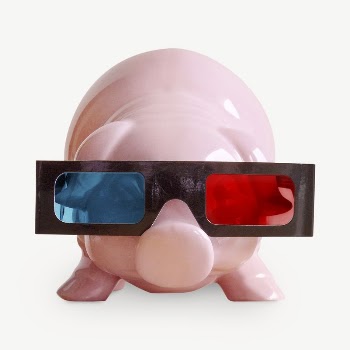 Piggy bank with 3d glasses, | Free PSD - rawpixel