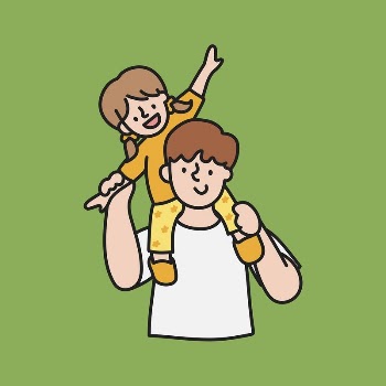 Piggyback ride collage element, father | Free Vector - rawpixel