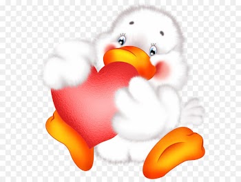 Piglet Clip art - Cute Duck with Heart Cartoon Free Clipart 