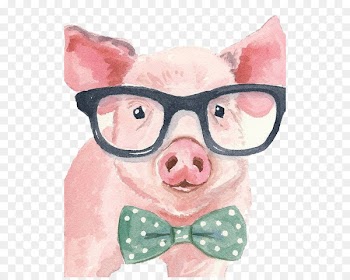 Piglet Painting Miniature pig Canvas - pig 