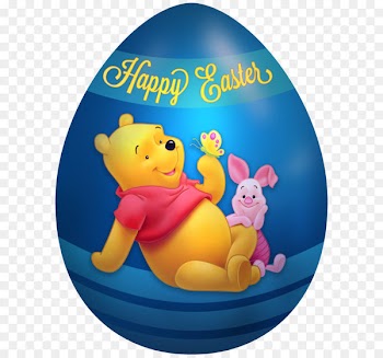 Piglet Winnie the Pooh Eeyore Easter Bunny Tigger - Kids Easter Egg Winnie the Pooh and Piglet PNG Clip Art Image 