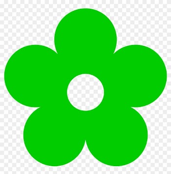 Pigment Clipart - Green Flower Clipart