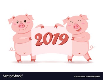 pigs holding banner