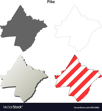 Pike Map Icon Set vector image
