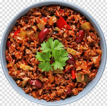 Pilaf Vegetarian cuisine Jollof rice Fast food, salad transparent background PNG clipart