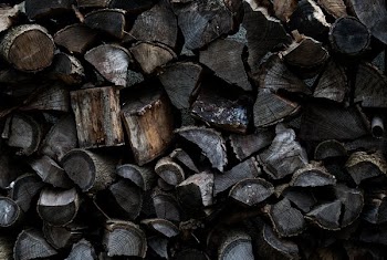 pile of chopped timber firewood