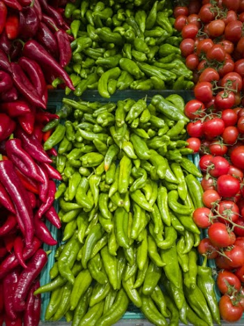 Pile of Green Peppers