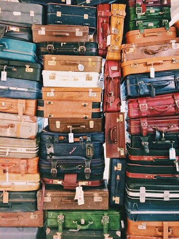 pile of luggages