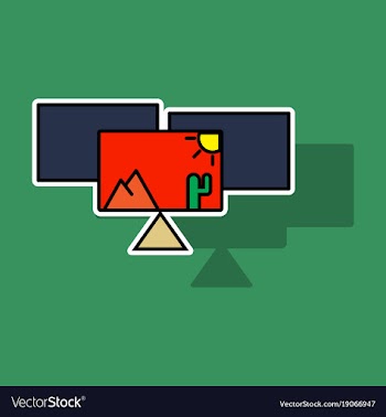 Pile of photos photo of traveling cartoon modern vector image