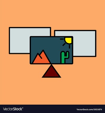Pile of photos photo of traveling cartoon modern vector image