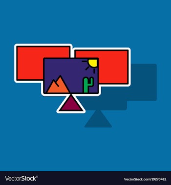 Pile of photos photo of traveling cartoon modern vector image