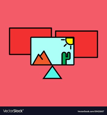 Pile of photos photo of traveling cartoon modern vector image