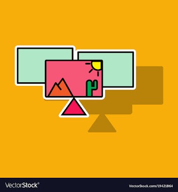 Pile of photos photo of traveling cartoon modern vector image