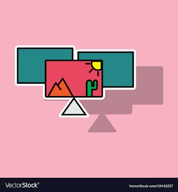 Pile of photos photo of traveling cartoon modern vector image