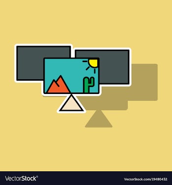 Pile of photos photo of traveling cartoon modern vector image