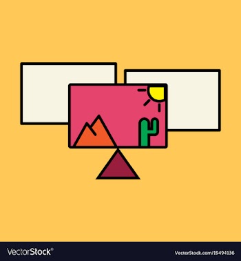 Pile of photos photo of traveling cartoon modern vector image