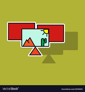 Pile of photos photo of traveling cartoon modern vector image