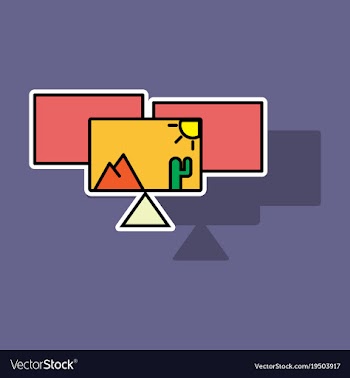 Pile of photos photo of traveling cartoon modern vector image