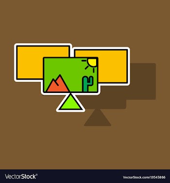Pile of photos photo of traveling cartoon modern vector image