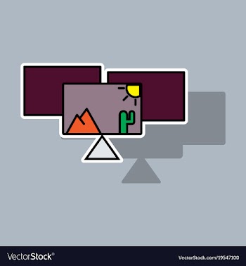 Pile of photos photo of traveling cartoon modern vector image