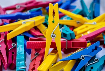 Pile Of Plastic Clothespin