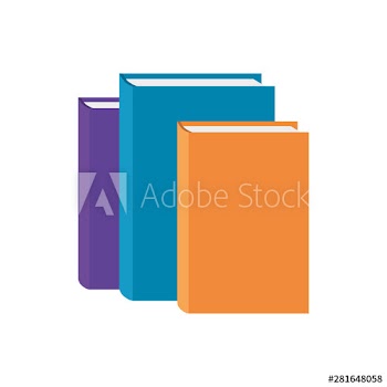 pile text books library icons