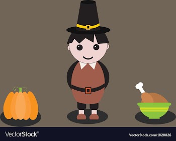 Pilgrim vector image