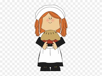 Pilgrims Thanksgiving Cliparts - Thanksgiving Pilgrim Girl Clipart