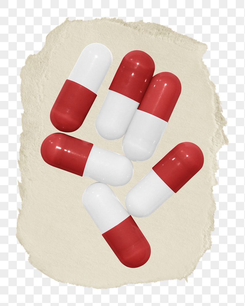 Pill capsules png ripped paper | Free PNG - rawpixel