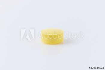 Pill for viral disease on a white background