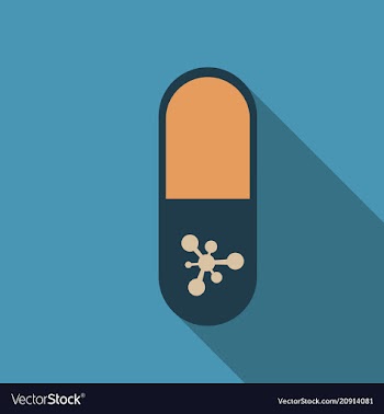 Pill medical capsule isometric vector image