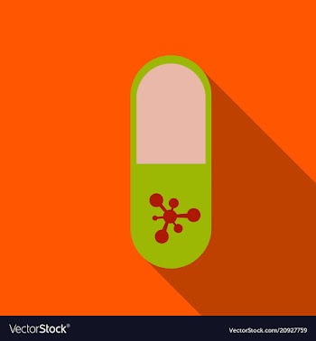 Pill medical capsule isometric vector image