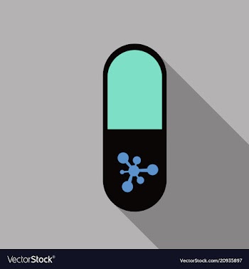 Pill medical capsule isometric vector image