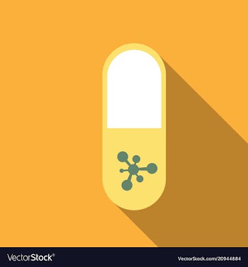 Pill medical capsule isometric vector image