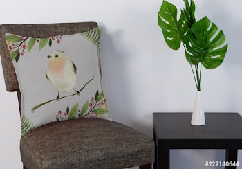 Pillow and Chair Scene Mockup