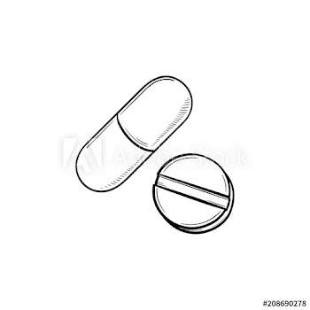 Pills hand drawn outline doodle icon