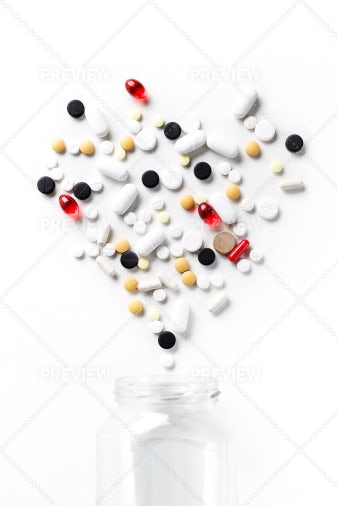 Pills In Heart Shape