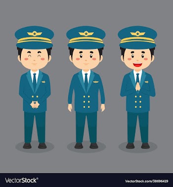pilot character with various expression