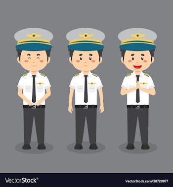 pilot character with various expression