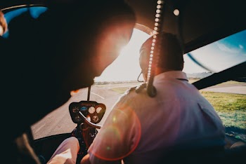 Pilot Inside an Airplane